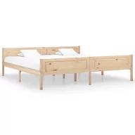 Zabezpieczenia dla dzieci - Drewniana rama łóżka, 206x206x63 cm, sosna / AAALOE - miniaturka - grafika 1