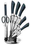 Noże kuchenne - Zestaw noży ze stali nierdzewnej z ostrzałką P4-H71 - miniaturka - grafika 1