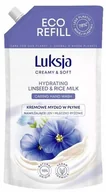 Mydła - LUKSJA Kremowe Mydło W Płynie Len i Mleczko Ryżowe 900 ml - miniaturka - grafika 1