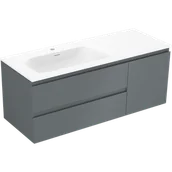 Szafki łazienkowe - Mexen Orio szafka łazienkowa 120 cm z umywalką Vela lewą, 2S, 1D, grafit mat/biała mat - 91A13-12047-3-BBFFF66-W23L01 - miniaturka - grafika 1