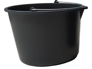 Polmer Wiadro budowlane 15L czarne uchwyt lejek Wiadro budowlane 15L - Miotły, szufle, mopy - miniaturka - grafika 1