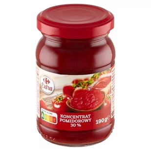 Carrefour Extra Koncentrat pomidorowy 30 % 190 g - Majonezy i dressingi - miniaturka - grafika 1