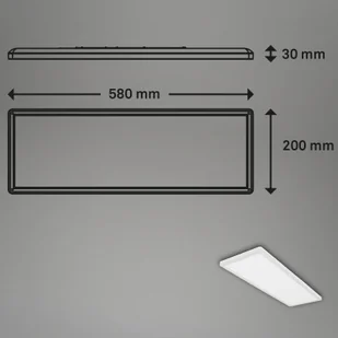 Briloner Panel natynkowy LED Slim 58x20cm on/off 4000K biały - Lampy pozostałe - miniaturka - grafika 2