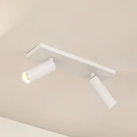Lampy sufitowe - Arcchio Reflektor sufitowy Brinja Slim, biały, 2-punktowy, GU10 MR11 Slim Arcchio, możliwość ściemniania, biały / opal, przedpokój, aluminium, nowoczesny - miniaturka - grafika 1