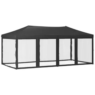 Składany namiot imprezowy ze ściankami, antracytowy, 3x6 m - Pawilony ogrodowe - miniaturka - grafika 3