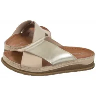 Klapki i japonki damskie - Klapki Beżowe/Złote L4986-37/00-0 (MA1395-a) Maciejka - miniaturka - grafika 1