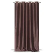 Zasłony - Zasłona na przelotkach 140 x 240 cm jednokolorowa brązowa - miniaturka - grafika 1