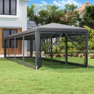 Pawilony ogrodowe - Namiot imprezowy z 10 ścianami z siatki, antracyt, 3x12 m, HDPE - miniaturka - grafika 1