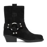 Botki damskie - Botki Badura EO-25FW109 Czarny - miniaturka - grafika 1