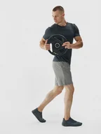 Spodnie sportowe męskie - Męskie spodenki treningowe 4F 4FWAW24TFSHM697 - szare - miniaturka - grafika 1