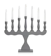 Ozdoby bożonarodzeniowe - Bożonarodzeniowa lampa świecznikowa Svaneholm szara - miniaturka - grafika 1