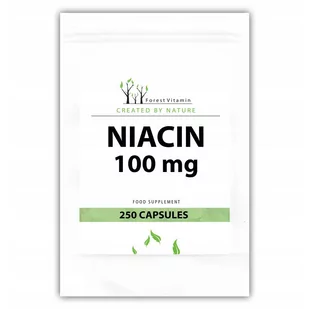 FOREST VITAMIN Niacin 100mg 250caps - Witaminy i minerały dla sportowców - miniaturka - grafika 1