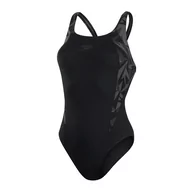 Stroje kąpielowe - Damski jednoczęściowy kostium kąpielowy Speedo Eco+ H-Boom Splice Muscleb - miniaturka - grafika 1