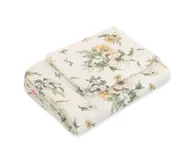 Pościel dla dzieci - Komplet pościeli dla niemowląt z wypełnieniem 2-cz 75x100cm NEWBORN - Clematis on beige - miniaturka - grafika 1