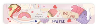 Aba Group, Pilnik do paznokci, Półksiężyc 180/240 "Nails Care" - Colorful Cookies - Akcesoria do paznokci - miniaturka - grafika 1