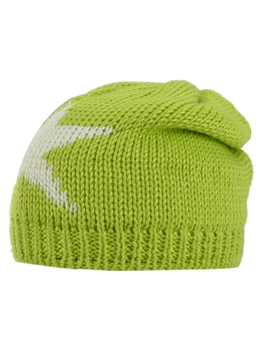 Dziewczęca czapka beanie z gwiazdą zielona Doll r.49