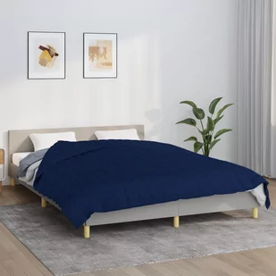 vidaXL Koc obciążeniowy, niebieski, 200x230 cm, 9 kg, tkanina - Koce - miniaturka - grafika 1