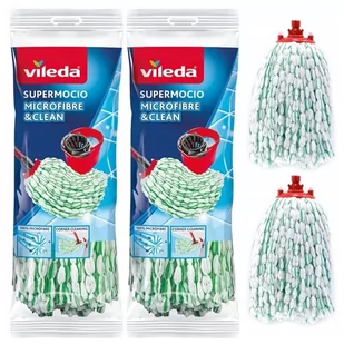 Vileda Supermocio 2 Szt. Wkład Do Mopa Microfibre - Miotły, szufle, mopy - miniaturka - grafika 1