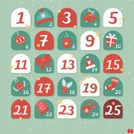 Kalendarze - NAKLEJKI ŚWIĄTECZNE KALENDARZ ADWENTOWY 06 20x20 - miniaturka - grafika 1