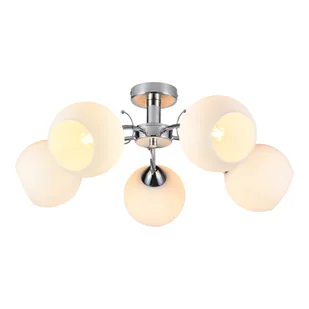 Oslo lampa sufitowa 5xE27 chrom/biały ML1274 - Lampy sufitowe - miniaturka - grafika 1