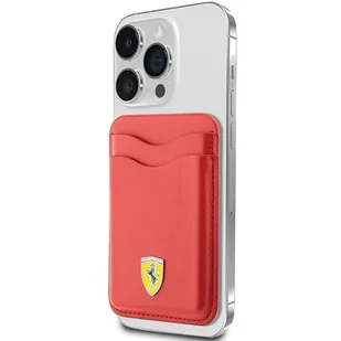 Ferrari Wallet Card Slot FEWCMRSIR czerwony/red MagSafe Leather 2023 Collection - Plecaki - miniaturka - grafika 1