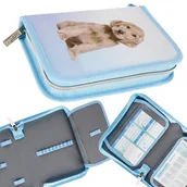 Piórniki - Piesek Piórnik dwuklapowy bez wyposażeniem, piórnik dla dziewczynki - miniaturka - grafika 1