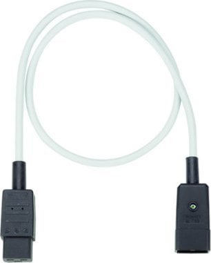 Kabel zasilający Bachmann Przedłużacz BACHMANN H05VV-F3G1.5, szary, wtyczka gniazda uziemiającego CEE 7/7 C19 0,5m