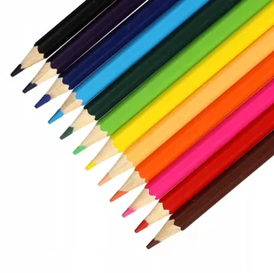 Kredki Ołówkowe Szkolne 12 Kolorów Zestaw Kredek - Kredki, ołówki, pastele i pisaki - miniaturka - grafika 1