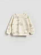 Bluzy i sweterki niemowlęce - Reserved - Bluza z nadrukiem - złamana biel - miniaturka - grafika 1