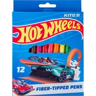 Przybory szkolne - Markery Flamastry Pisaki 12 sztuk 12 kolorów HOT WHEELS Kite - miniaturka - grafika 1