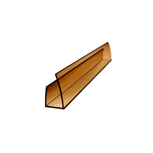 U-profil zamykający 2100mm, brązowy 10mm - Listwy i profile U-profil zamykający 2100mm, brązowy 10mm - Listwy i profile - miniaturka - grafika 1