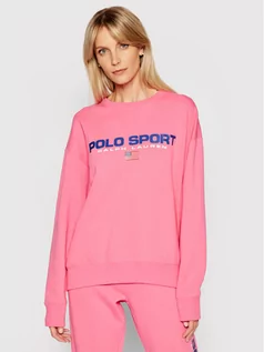 Bluzy damskie - Ralph Lauren Polo Bluza Lsl 211838080004 Różowy Regular Fit - grafika 1