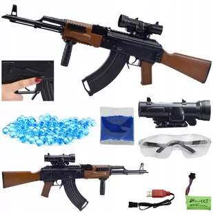 KARABIN AUTOMAT NA KULKI ŻELOWE PISTOLET DUŻY AK47 - Zabawki militarne - miniaturka - grafika 1
