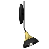 Lampy ścienne - Luminex Nergis 3689 kinkiet lampa ścienna 1x60W E27 czarny/złoty - miniaturka - grafika 1