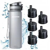 Shakery i bidony sportowe - Butelka Filtrująca Filtr Bidon AQUAPHOR CITY 800 ml Szara + 5 Wkładów - miniaturka - grafika 1