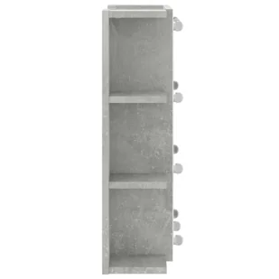 Lumarko Szafka z lustrem i oświetleniem LED, szary beton, 70x16,5x60 cm - Toaletki - miniaturka - grafika 10