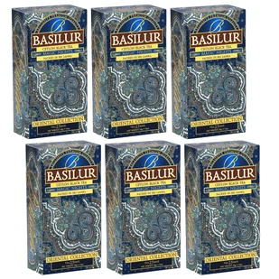 BASILUR Magic Nights Czarna herbata cejlońska z dodatkiem aromatu truskawki, moreli, ananasa i papai, w saszetkach 25 x 2 g x6 - Herbata - miniaturka - grafika 1