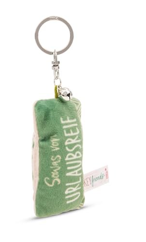 NICI 62113 breloczek do kluczy mini pluszowa poduszka Sowas od opony urlopowej 8 cm z dzwoneczkiem, kolorowy towarzysz do plecaka lub torby, uchwyt na klucze dla małych i dużych 62113