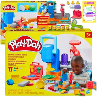 PLAY DOH CIASTOLINA ZESTAW Z AKCESORIAMI KOLOROWY WARSZTAT + EBOOK - Zabawki sensoryczne - miniaturka - grafika 1