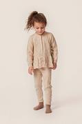 Swetry dla dziewczynek - Konges Sløjd kardigan wełniany dziecięcy kolor beżowy lekki - miniaturka - grafika 1