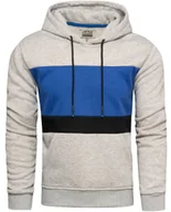 Bluzy męskie - Bluza męska szara z kapturem Recea - miniaturka - grafika 1