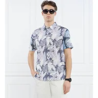 Koszule męskie - GUESS Koszula SS ECO RAYON INDGO T | Slim Fit - miniaturka - grafika 1