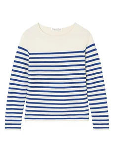 Marc O´Polo Sweter w kolorze niebiesko-kremowym - Swetry damskie - miniaturka - grafika 1