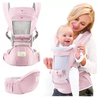 Nosidełka dla dzieci - Nosidełko Wielofunkcyjne 8W1+ Siedzisko Biodrowe Różowy - miniaturka - grafika 1