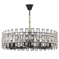 Lampy sufitowe - NOWOCZESNY ŻYRANDOL KRYSZTAŁOWY CZARNY FIORINA D80 - miniaturka - grafika 1
