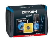Zestawy perfum męskich - Denim Zestaw prezentowy ORYGINAL, woda po goleniu 100 ml + dezodorant 150 ml + kosemtyczka - miniaturka - grafika 1