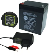 Baterie do zasilaczy awaryjnych UPS - Akumulator żelowy Agm 12V 4,5Ah 4Ah + Ładowarka - miniaturka - grafika 1