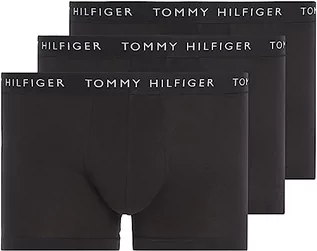 Majtki męskie - Tommy Hilfiger Męski pakiet 3 bokserów Trunks Bielizna, czarny, L - grafika 1