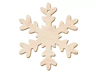 Ozdoby bożonarodzeniowe - Zawieszka drewniana Śnieżynka - 10 cm - 1 szt. - miniaturka - grafika 1