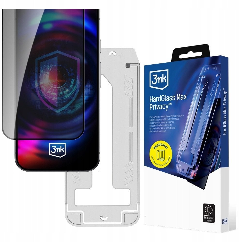 Szkło hartowane 3MK HardGlass Max Privacy z aplikatorem do Apple iPhone 16 Pro/17